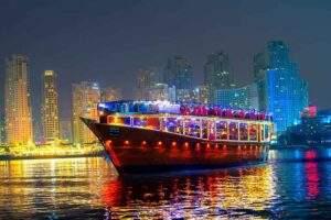honeymoon dubai with the best dhow cruise in dubai marina