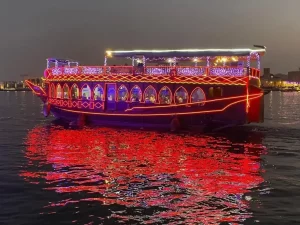 evening dhow cruise dubai creek | Dhow Cruise Dubai Deira Dinner with live tanoura dance