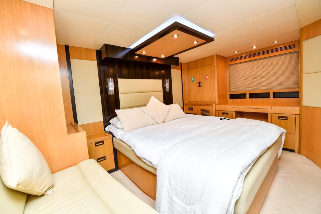 Bedroom of luxury yachts in Dubai for rent