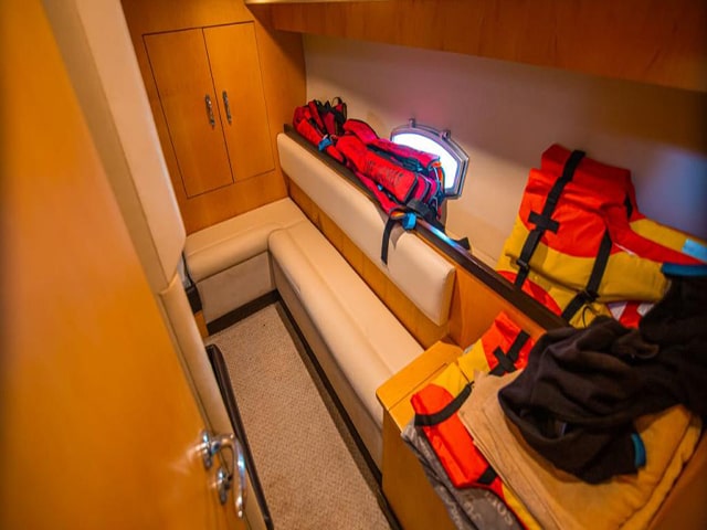 Bed space in our spacious luxury yacht