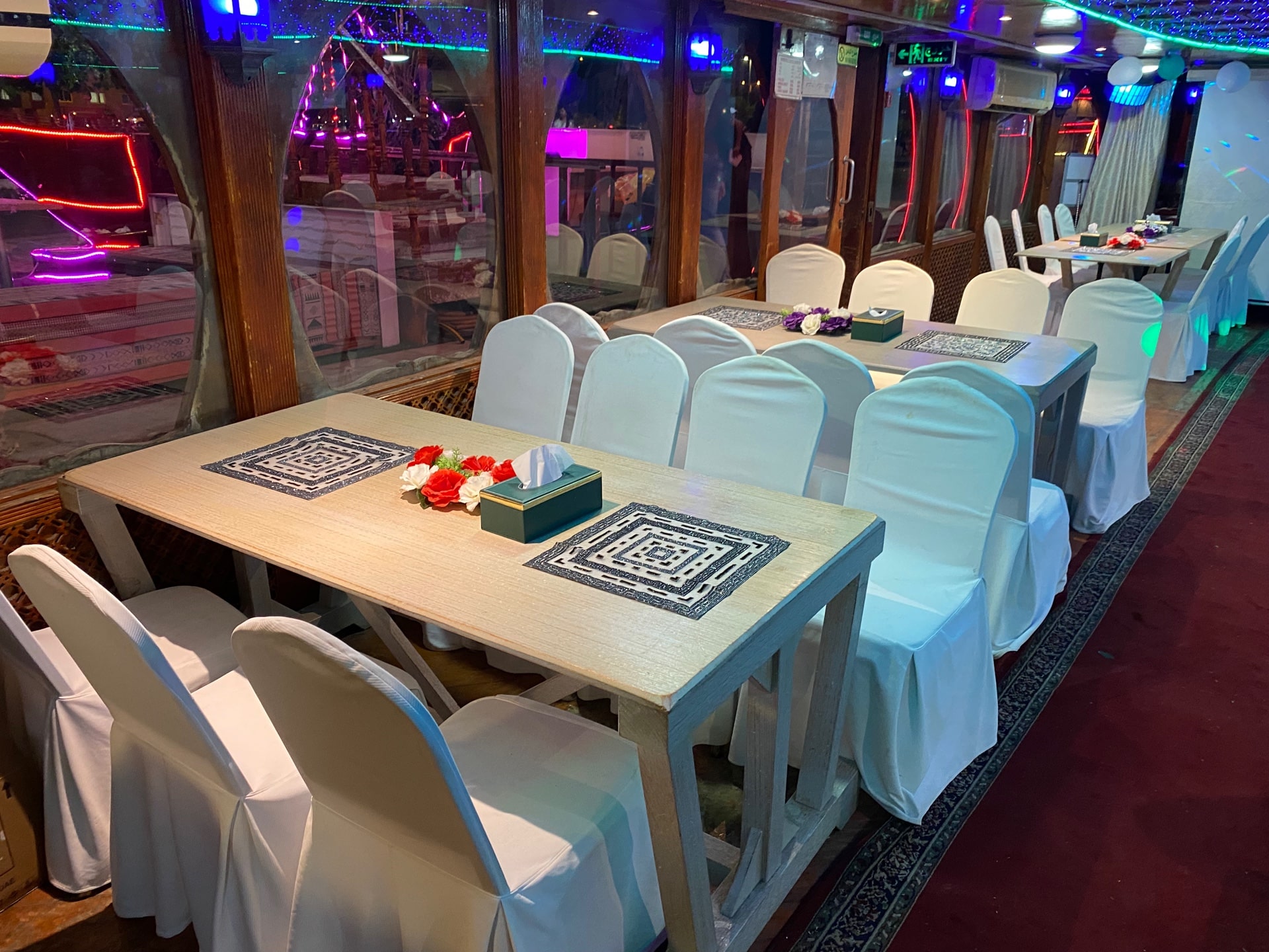 near year dhow cruise dubai lower deck with sitting